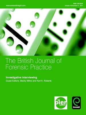 cover image of The British Journal of Forensic Practice, Volume 13, Issue 2